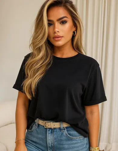 Cód. 1104 - Camiseta Feminina Lisa Básica Moda Dia A Dia Conforto