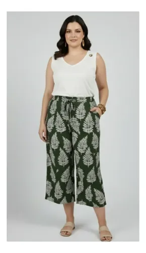 Cód. 613 - Pantacourt E Blusa Conjunto Feminino De Malha Fresquinho