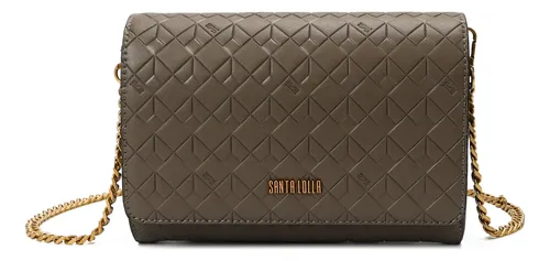Cód. 130 - Bolsa Carteira Santa Lolla Alça Corrente Removível + Caixa