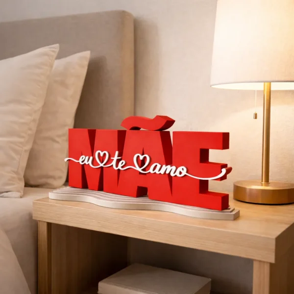 Cód. 1103 - Letreiro Decorativo Mãe Eu Te Amo Presente Dia Das Mães