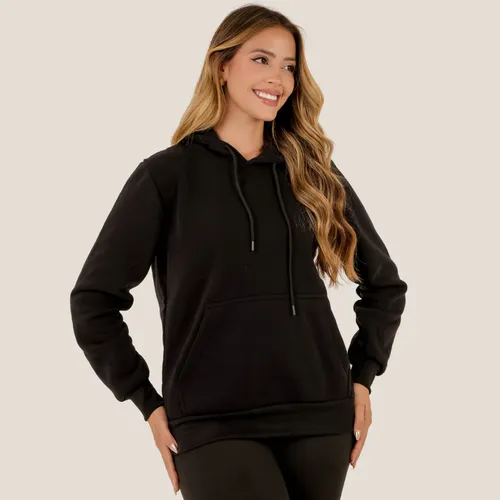 Cód. 940 - Blusa Moletom Canguru De Frio Com Capuz E Bolso Inverno