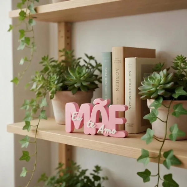 Cód. 1095 - Enfeite Decorativo Mãe Eu Te Amo Presente Delicado