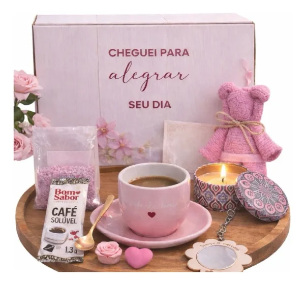 Cód. 1074 - Kit Presente Dia Das Mães Spa Autocuidado 10 Itens C/ Xícara
