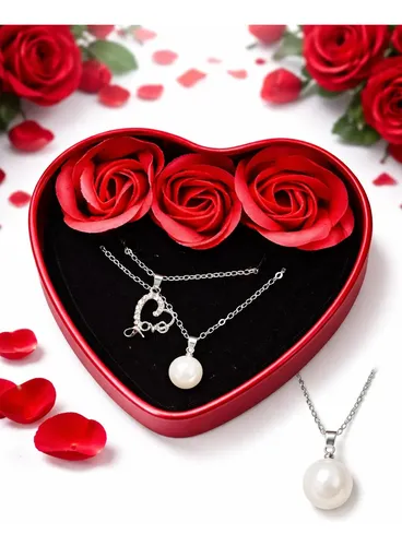 Cód. 1069 - Kit Colar Pingente Luminária Dias Das Mães Rosa Mulher Mimo
