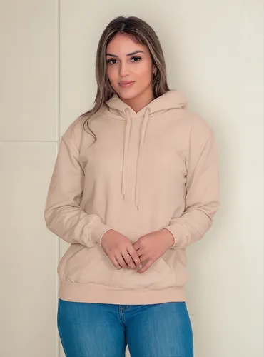 Cód. 938 - Moletom Liso Flanelado Feminino Blusa De Frio Canguru