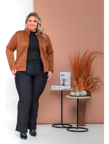 Cód. 911 - Jaqueta Bomber Metalasse Zíper Plus Size Casaco Moda Inverno