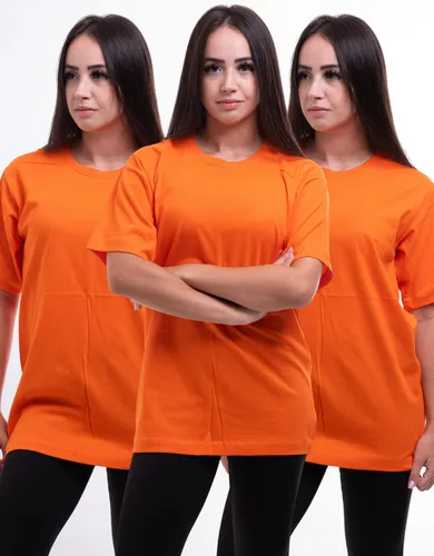 Cód. 359 - Kit 3 Camiseta Feminina Blusa Lisa 100 % Algodão Uniforme