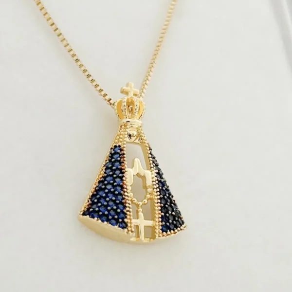 Cód. 1061 - Colar Nossa Senhora Aparecida Banhado A Ouro 18k
