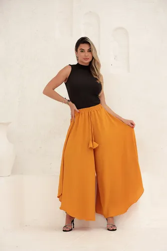 Cód. 1116 - Calça Feminina Godê Pantacourt Pantalona Duna Larga