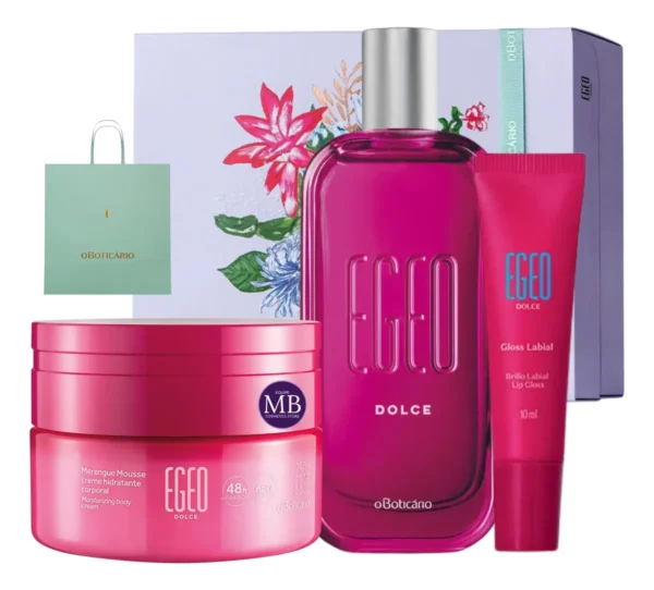 Cód. 1068 - Kit Presente Perfume Feminino O Boticário Egeo Dolce