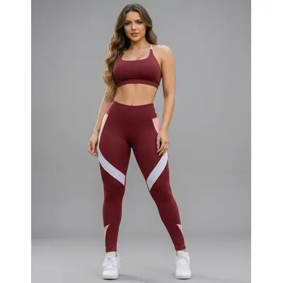 Cód. 23 - Conjunto Fitness Academia Top E Calça Zero Transparência