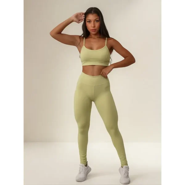 Cód. 71 - Conjunto Premium Poliamida Fitness Academia Legging E Top
