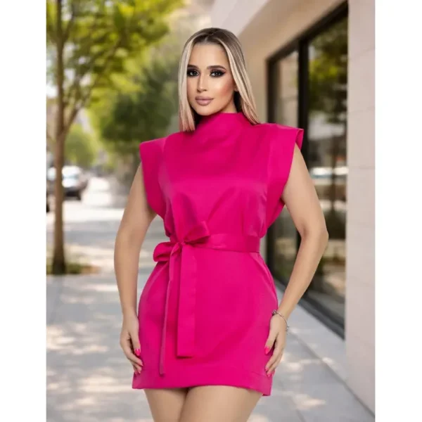 Cód. 41 - Vestido Feminino Curto Tubinho Alfaiataria Elegante Fashion