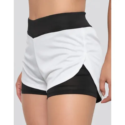 Cód. 97 - Short Duplo Compressão Fitness Bermuda Academia Feminino