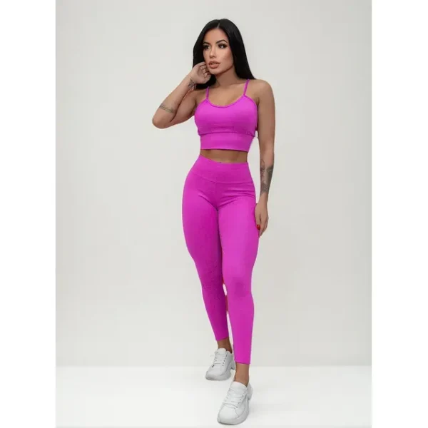 Cód. 120 - Conjunto Bruvilla Poliamida Feminino Academia Yoga Flexível