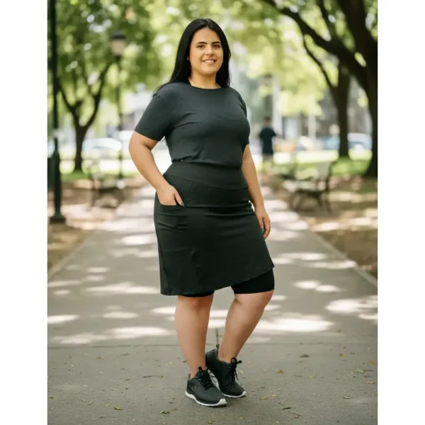Cód. 15 - Short Saia Feminino Academia Plus Size Evangelico Com Bolso