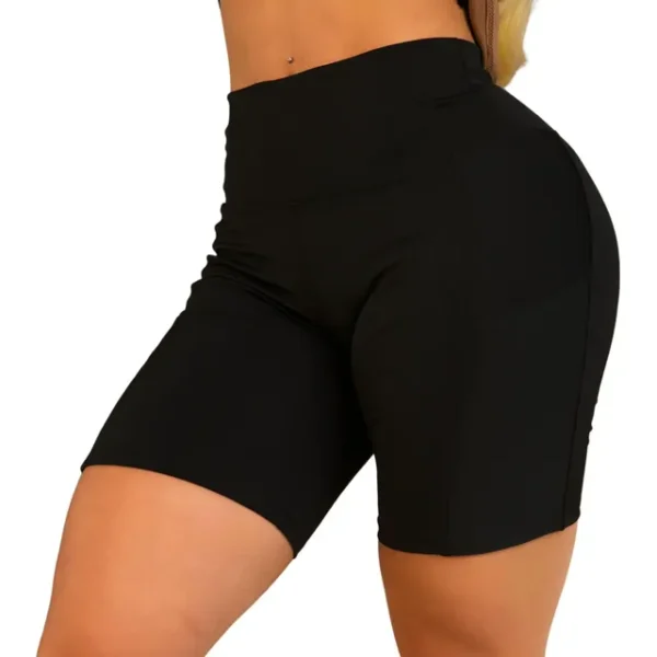 Cód. 98 - Bermuda Feminina Short Academia Bolso Lateral Cintura Alta