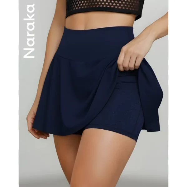 Cód. 10 - Short Saia Academia Feminino Cintura Alta Legging Fitness
