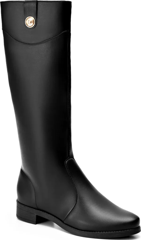 Cód. 1559 - Bota Feminina Lumiss Montaria Salto Rasteira Cano Alto